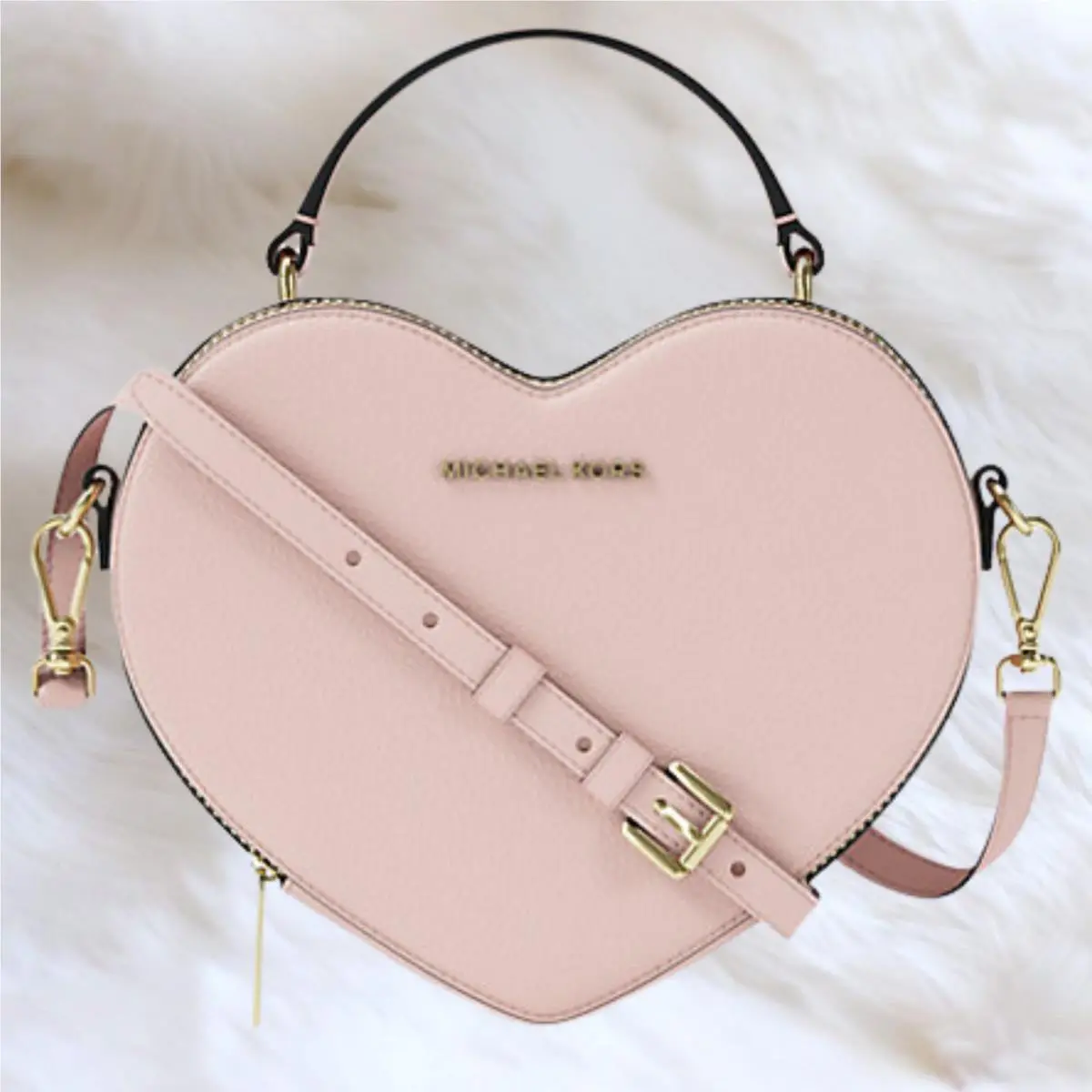 Jet Set Women Small Pvc Heart Crossbody Purse Bag Variation POWDER BLUSH by Michael Kors