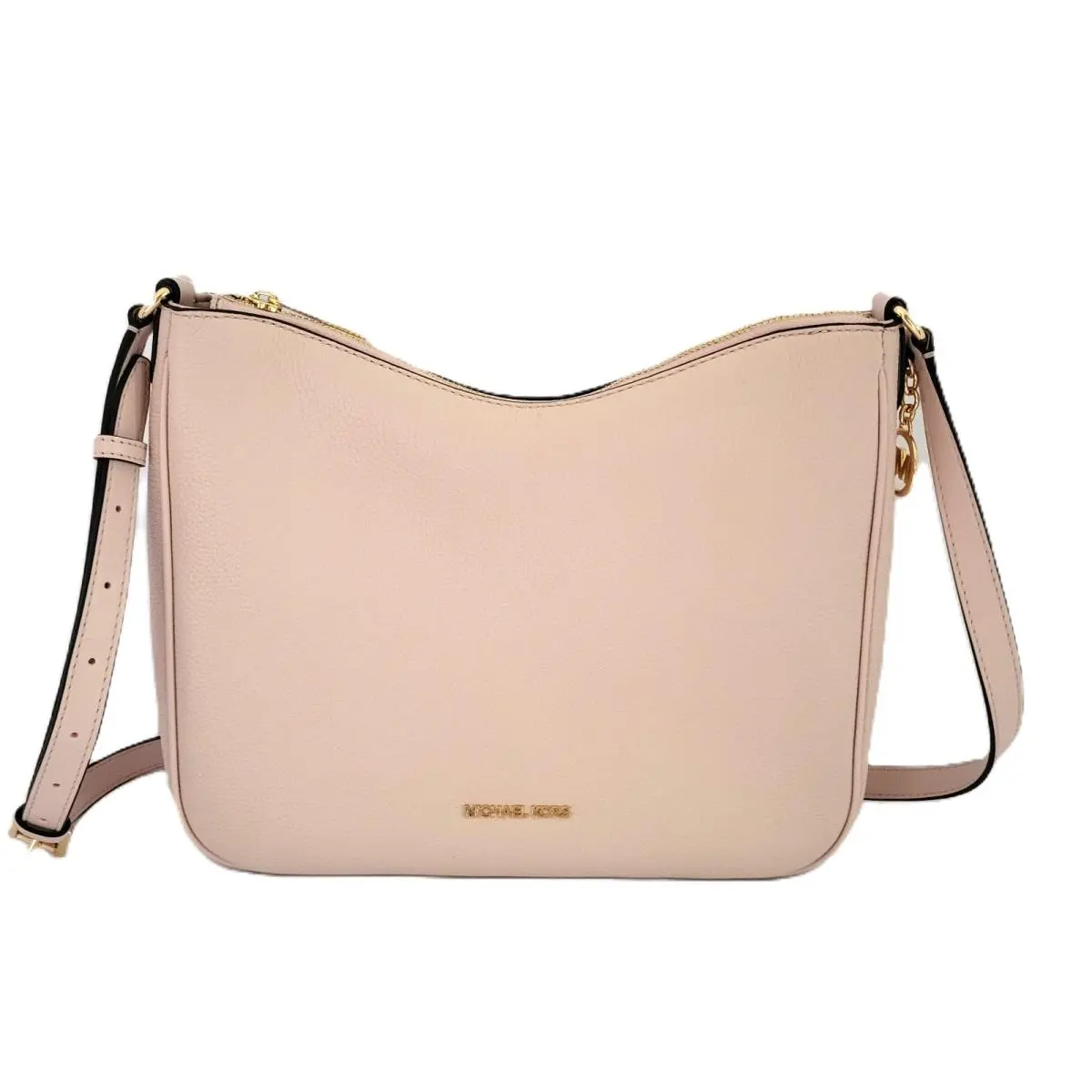 Michael Kors Nayla Medium Messenger Crossbody Handbag Powder Blush Leather