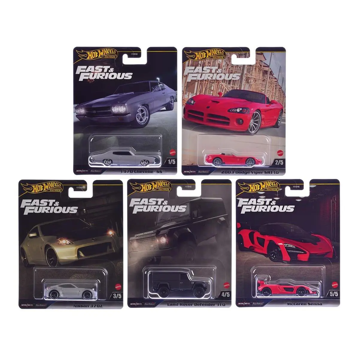 Hot Wheels Fast Furious Premium 5 Pack 1 HNW46 956J