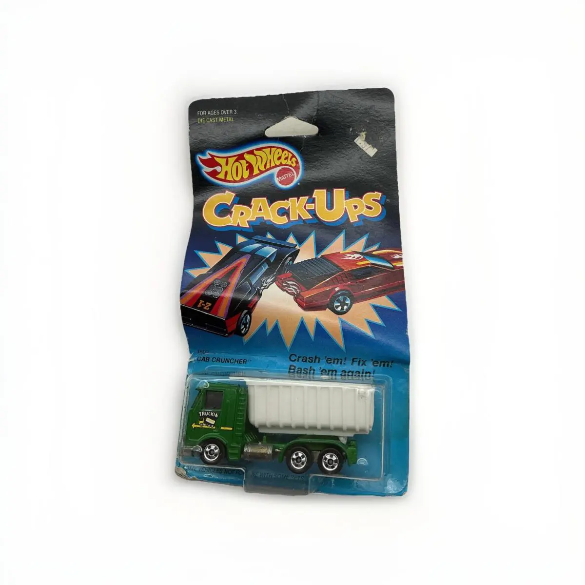 Hot Wheels 1986 Crack-ups Cab Cruncher Green