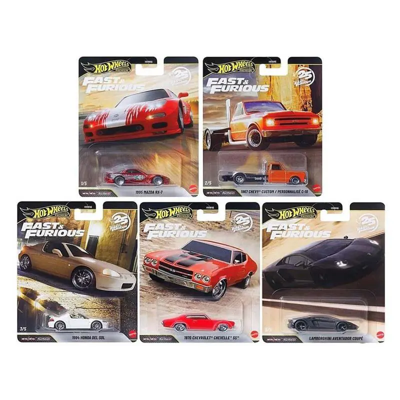 Fast Furious 25th Ann. 2026 Set OF 10 1:64 Scale Model- Hot Wheels HNW46-956P