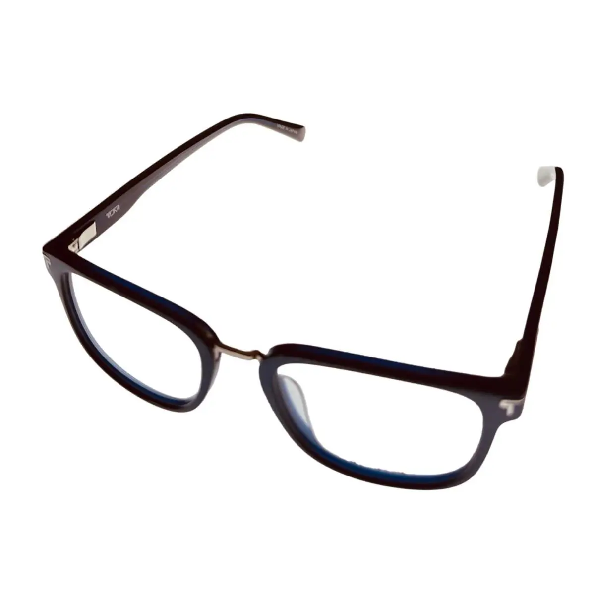 Tumi Mens Blue Plastic Soft Square Eyewear Frame Vtu 013 50mm