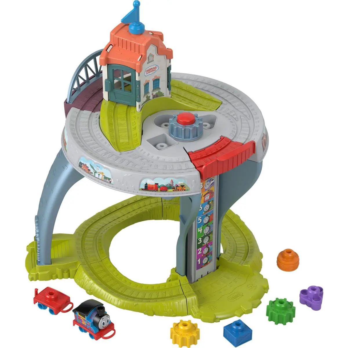 Toy My First Train Table with Track Cargo Stacking Fine Motor Activities