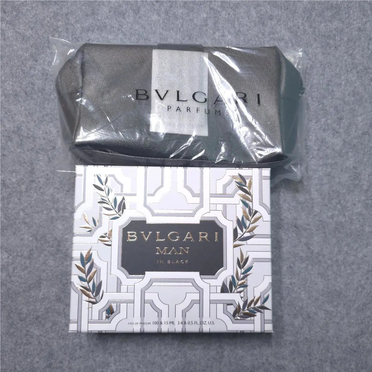 Bvlgari Man IN Black 3 Pcs Set Edt 100 ml + 15 ml Carrying Bag