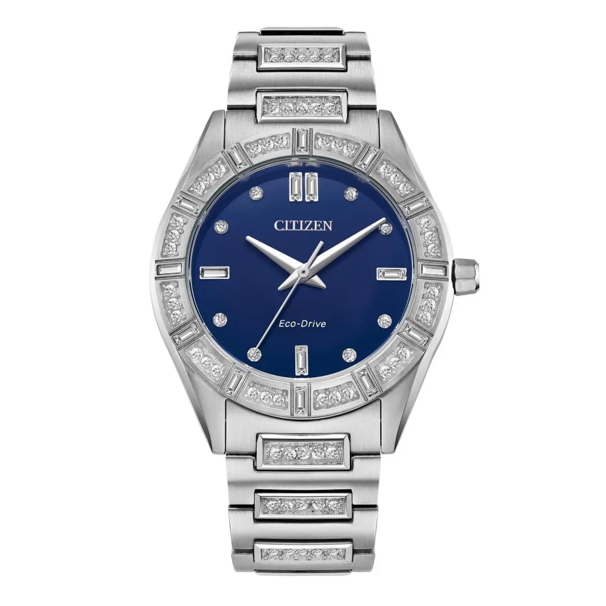 Citizen Eco-drive EM1020-57L Crystal Women`s Stainless Steel Blue Watch