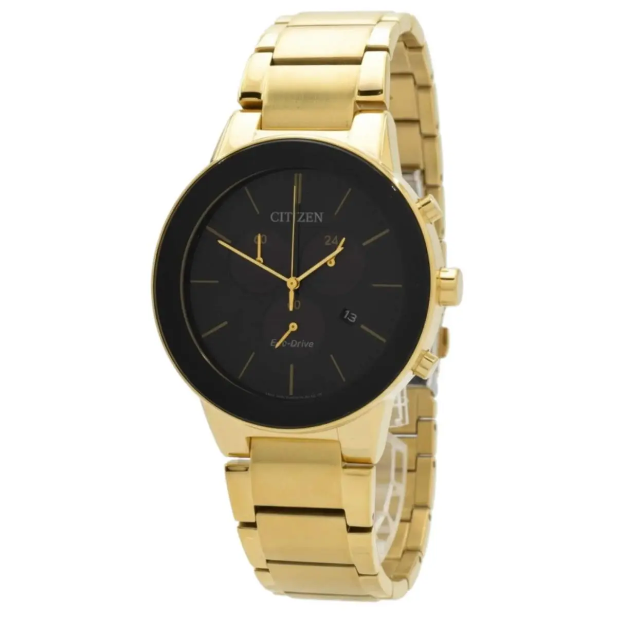 Men`s Watch Axiom Eco-drive Chronograph Black Dial Bracelet AT2242-55F by Citizen