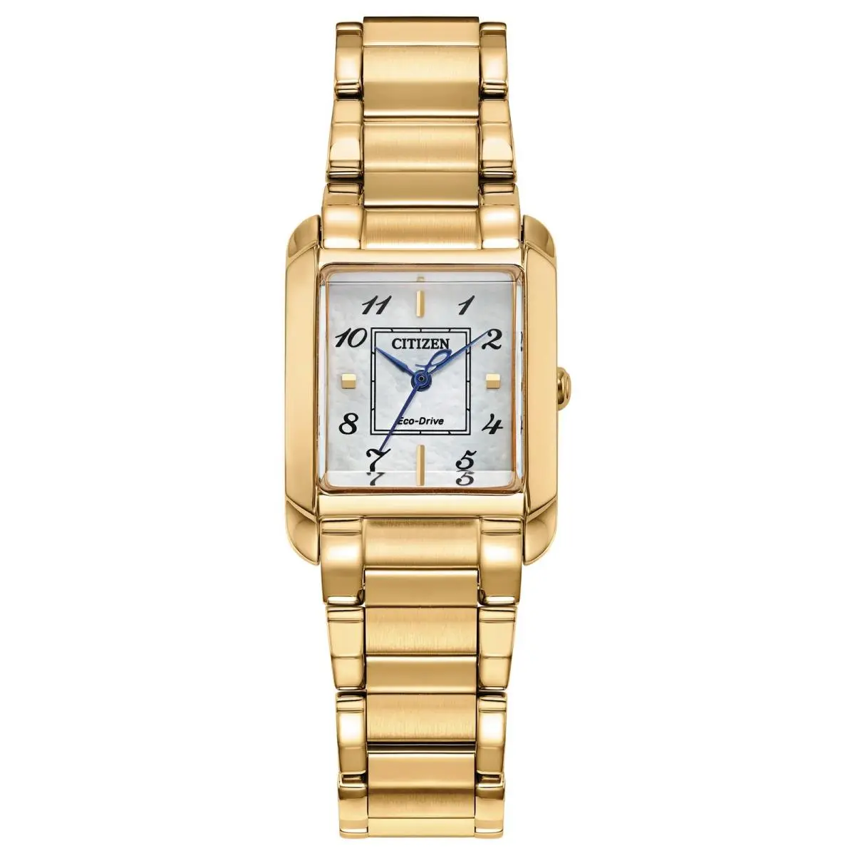 Citizen Eco-drive Bianca Dress Classic Ladies Watch EW5602-57D - Hand: Blue, Strap: Gold