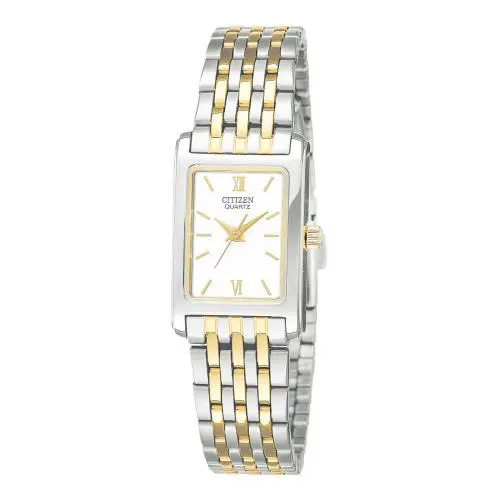 Citizen Women`s Two Tone Stainless Steel Bracelet Watch White Dial Quartz