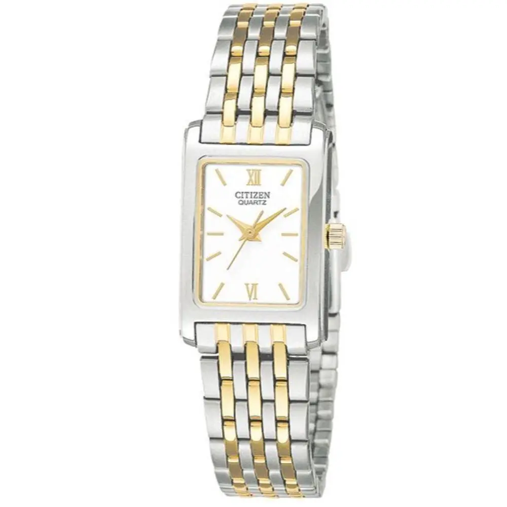 Citizen Women`s Two Tone Stainless Steel Bracelet Watch White Dial Quartz