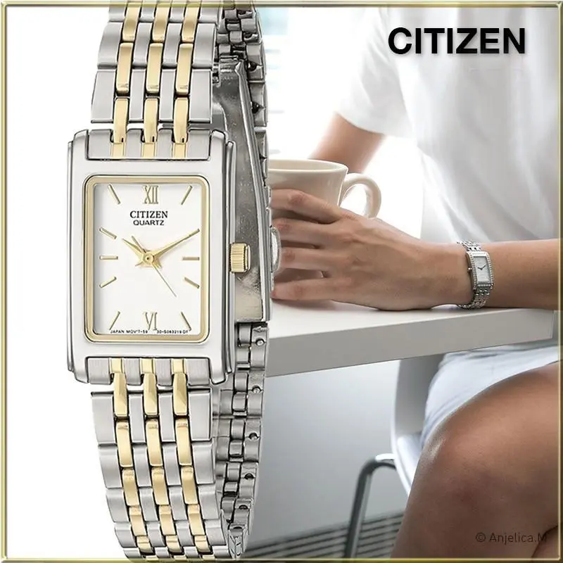 Citizen Women`s Two Tone Stainless Steel Bracelet Watch EJ5854-56A