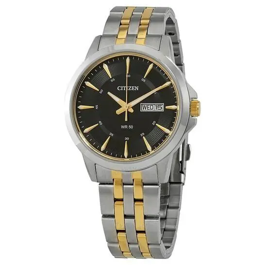 Citizen Quartz Black Dial Two-tone Men`s Watch