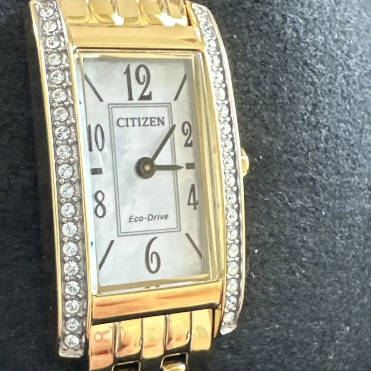 Citizen Women`s Petite Gold Stainless Steel Eco-drive Watch 28MM EG7112-59D