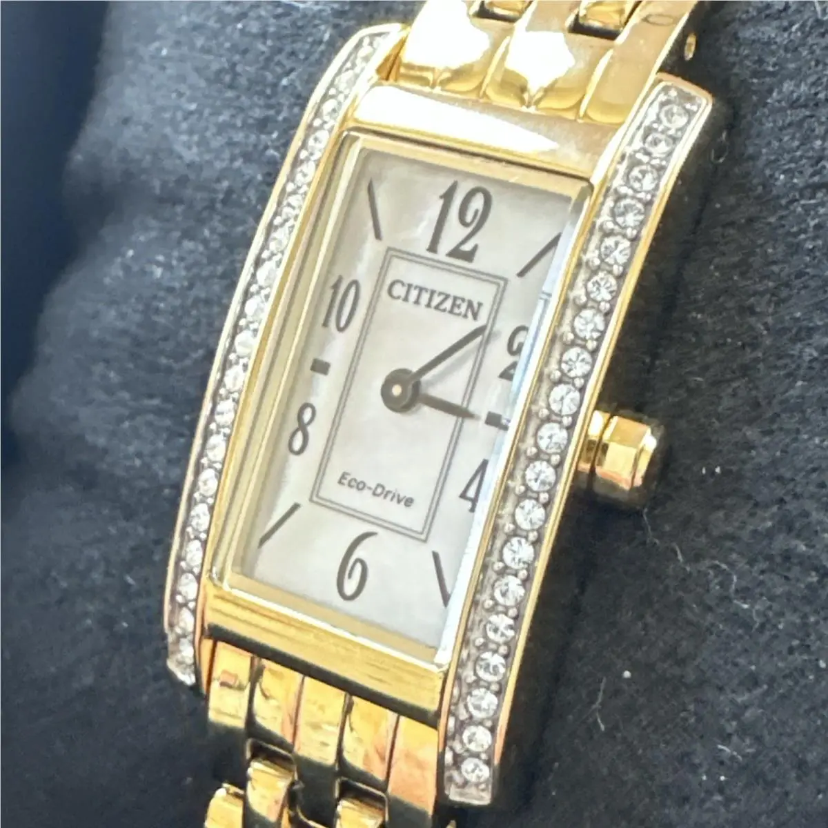 Women`s Petite Gold Stainless Steel Eco-drive Watch 28MM EG7112-59D by Citizen