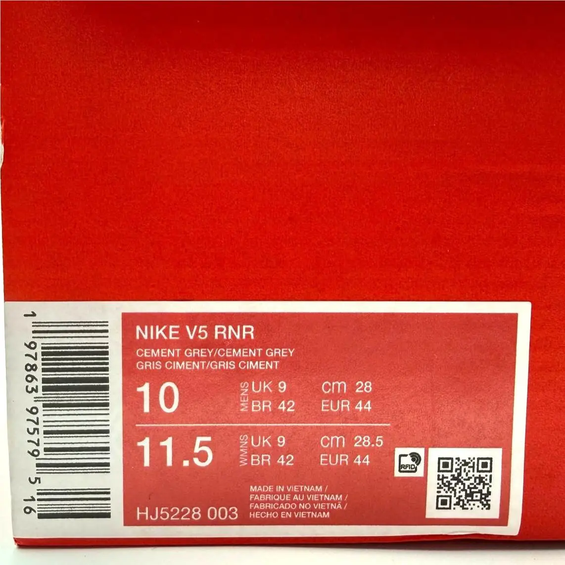 Nike shoes - Nike Run V5 - Run - HJ5228-003 - Gray, Manufacturer: Cement Grey / Grey Fog 18