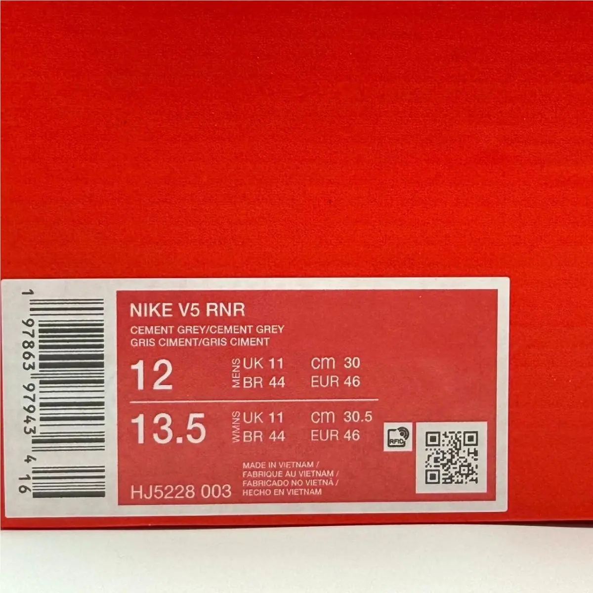 Nike shoes - Nike Run V5 - Run - HJ5228-003 - Gray, Manufacturer: Cement Grey / Grey Fog 19