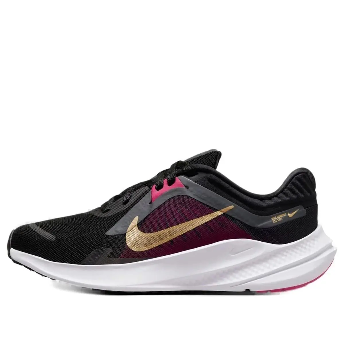 Nike Quest 5 Womens Running Shoes Sneakers Black White Gold Pink DD9291 009