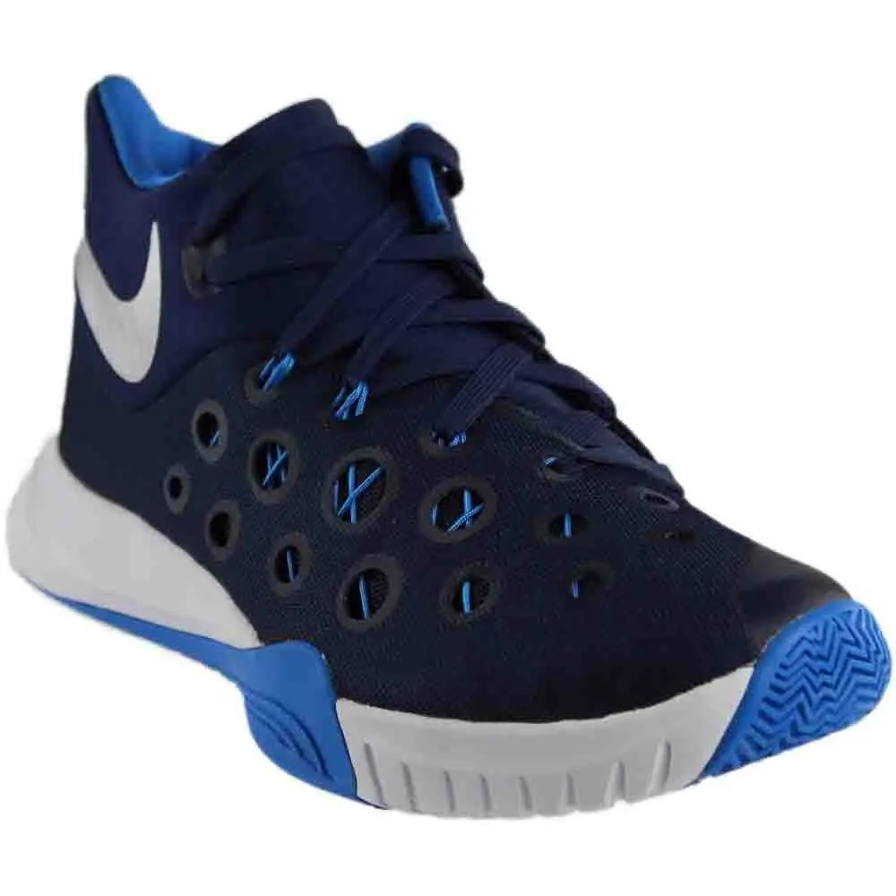 Nike Men`s Zoom Hyperquickness 2015 Basketball Shoe - Midnight Navy/Photo Blue/Metallic Silver
