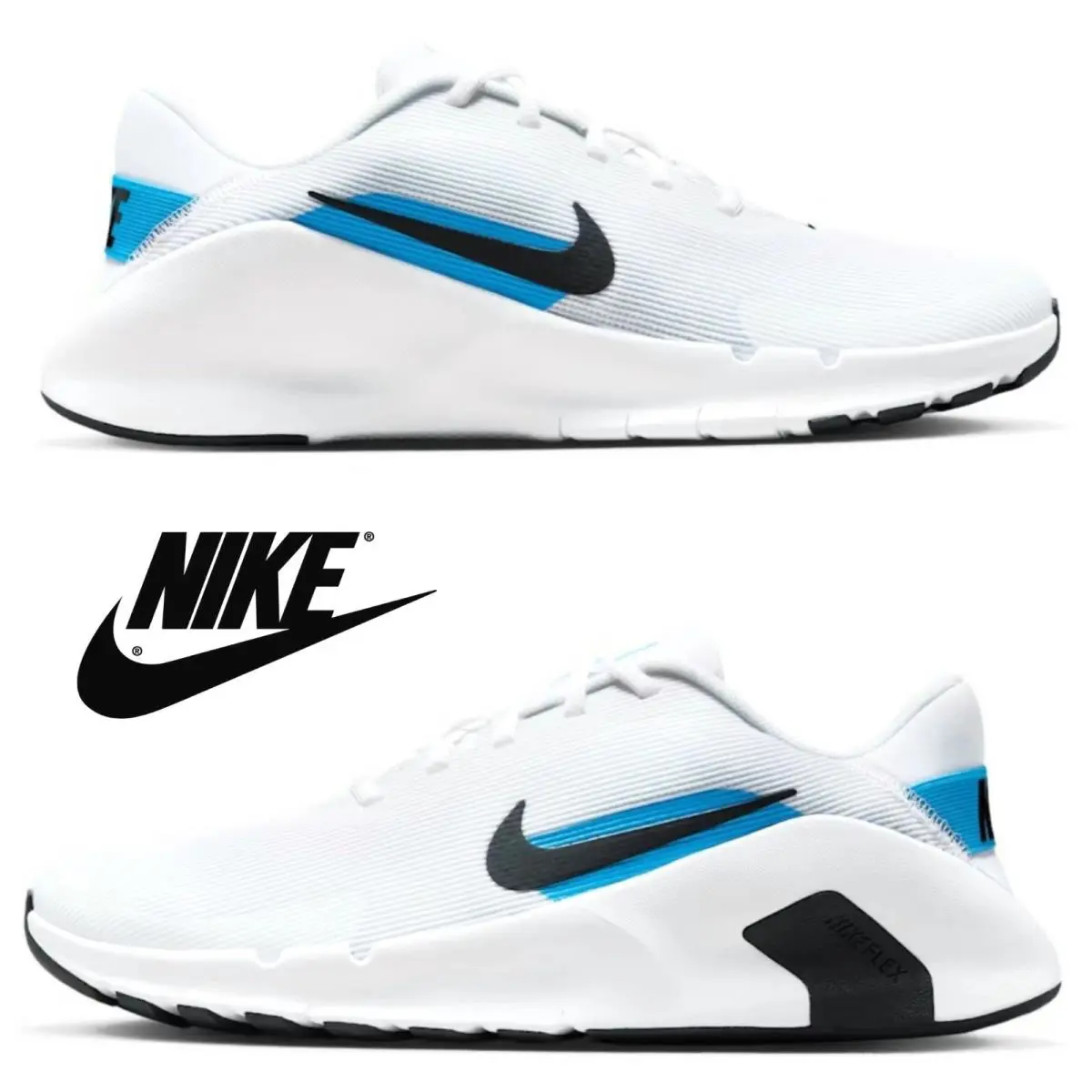 Nike shoes - Nike Flex Train - Flex Train - White, Maufacturer: White/Blue Hero/Black 17