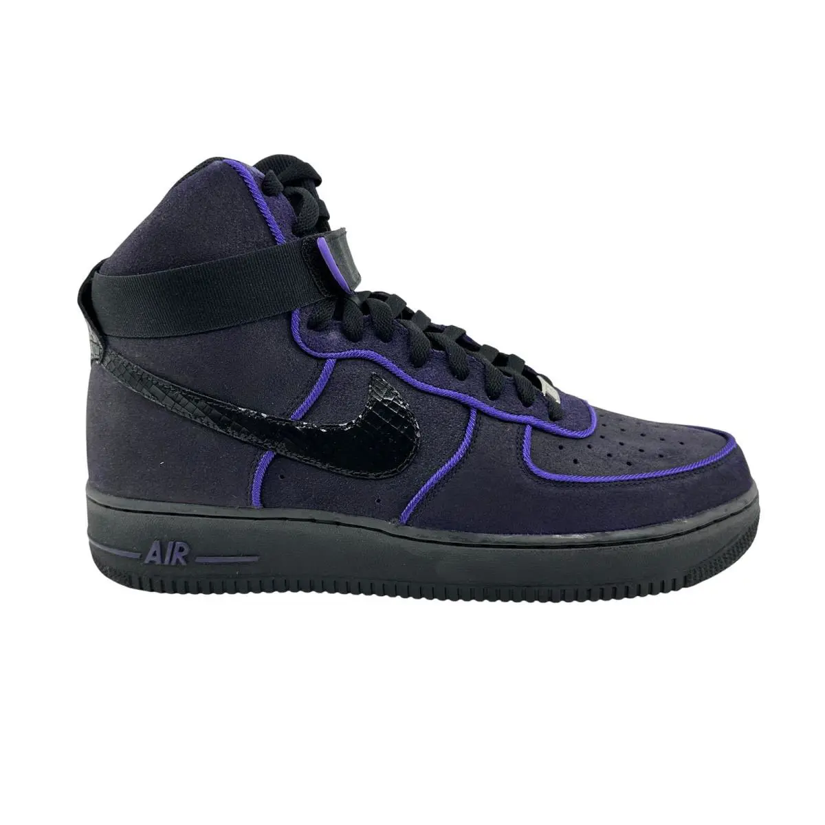 Nike Air Force 1 High `07 Black Court Purple Mens Athletic Sneaker - Black, Manufacturer: Black Court Purple