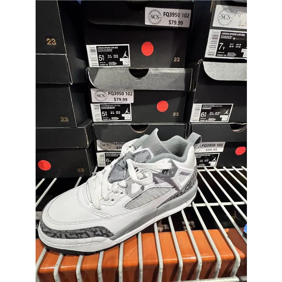 Nike shoes - Youth Nike Jordan Spizike Low (GS) White/Cool Grey-Anthracite 3