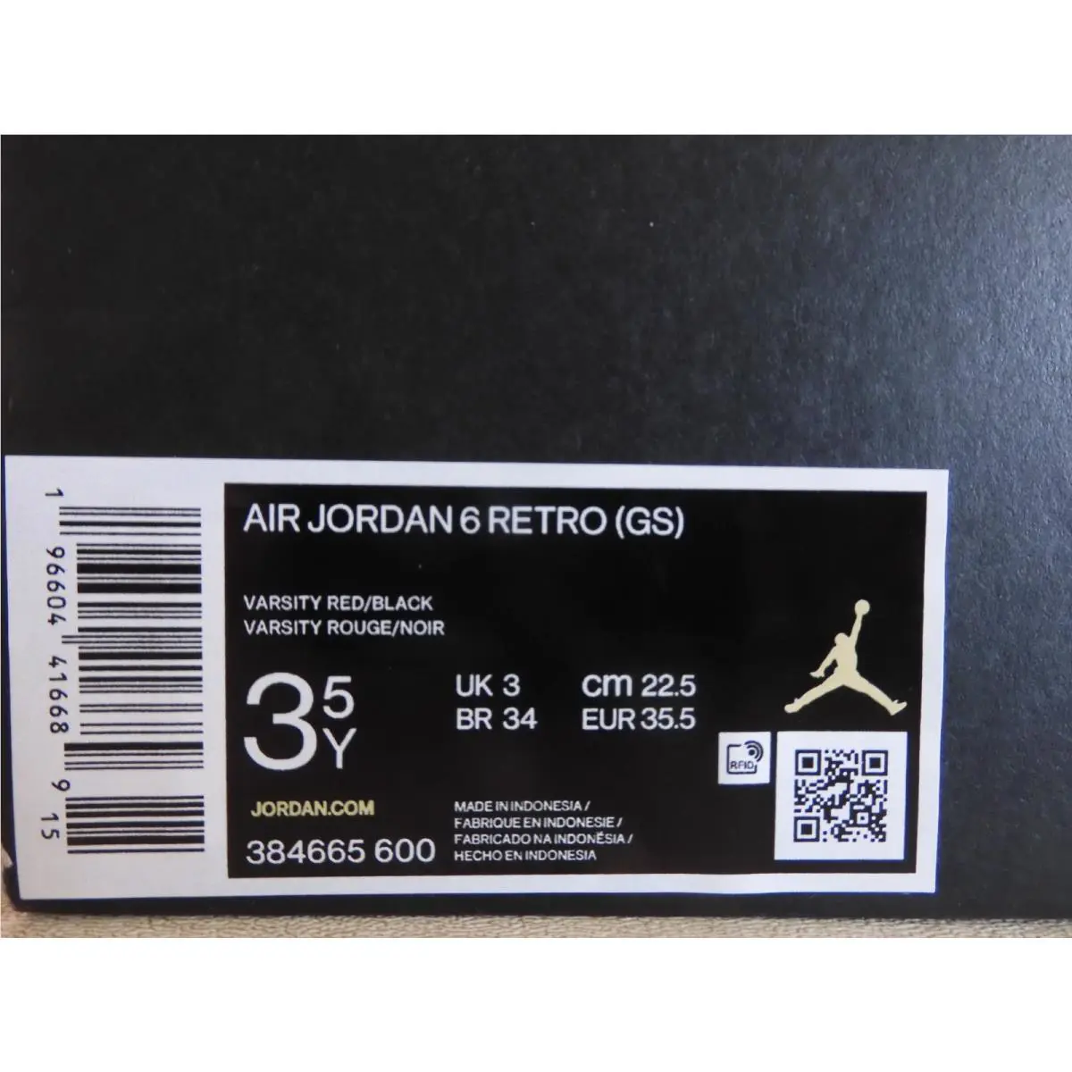Nike shoes - Air Jordan 6 - Air - 384665-600 - Red 6