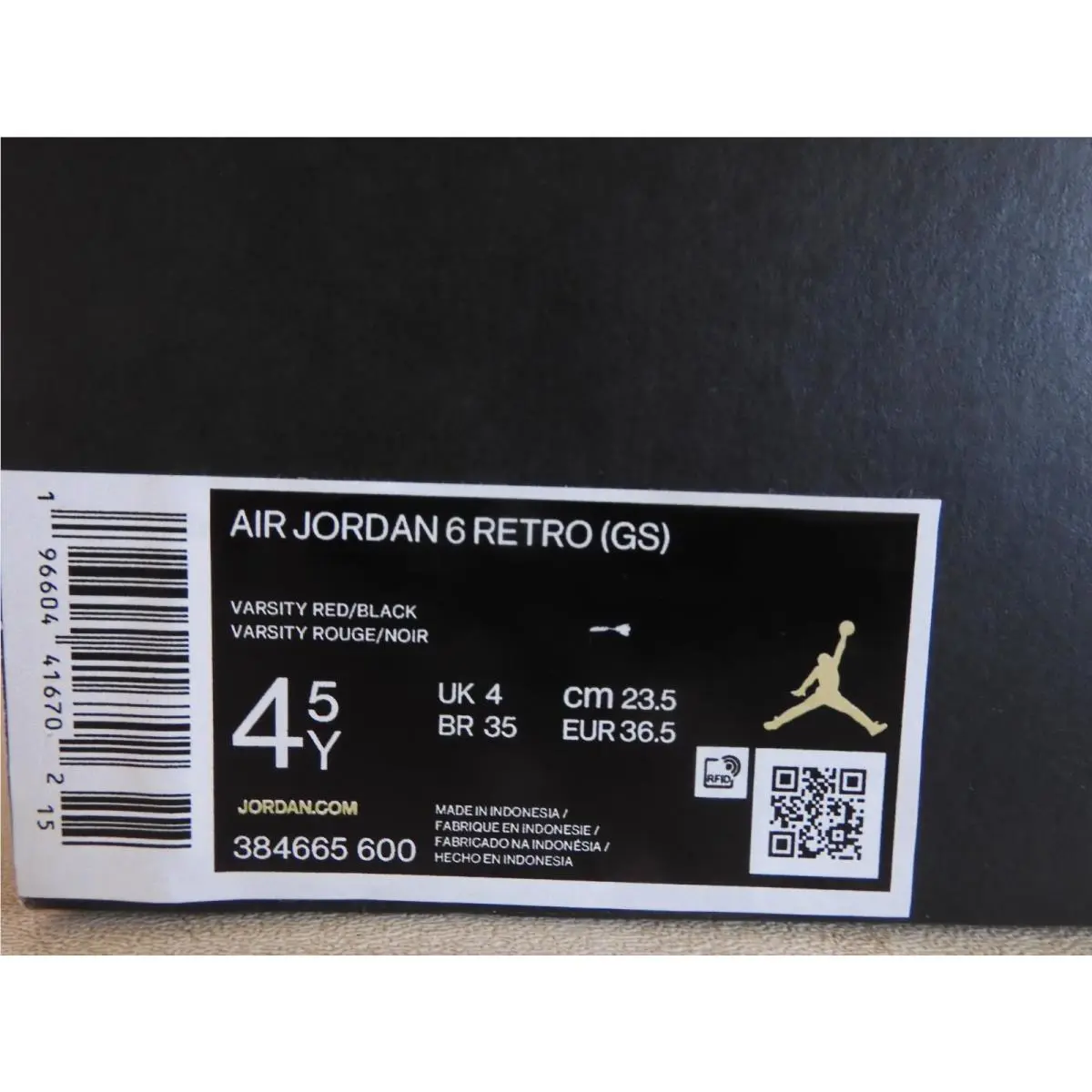 Nike shoes - Air Jordan 6 - Air - 384665-600 - Red 22