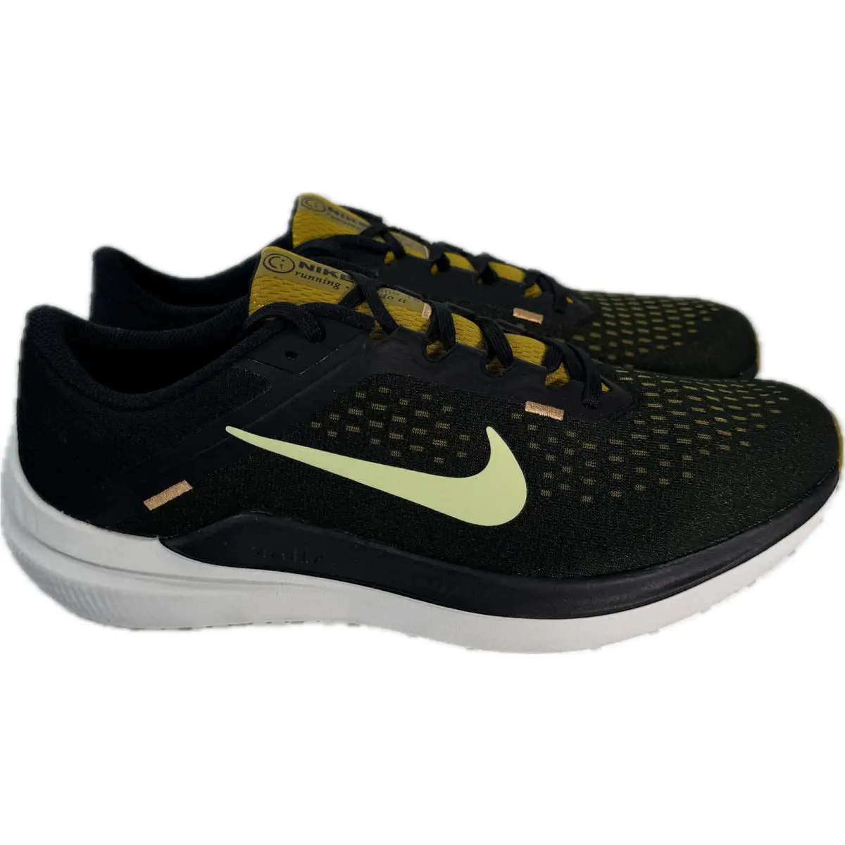 Nike Air Winflo Men`s Black Running Shoes Size 10 DV4022-009 - BLACK/OLIVE AURA-BRONZINE