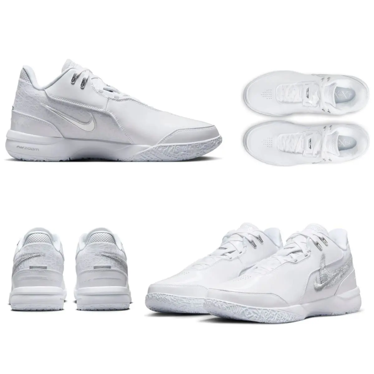 Nike shoes - Nike Zoom LeBron NXXT Gen AMPD - FJ1566 102 - White, Light Smoke Grey, Silver 8