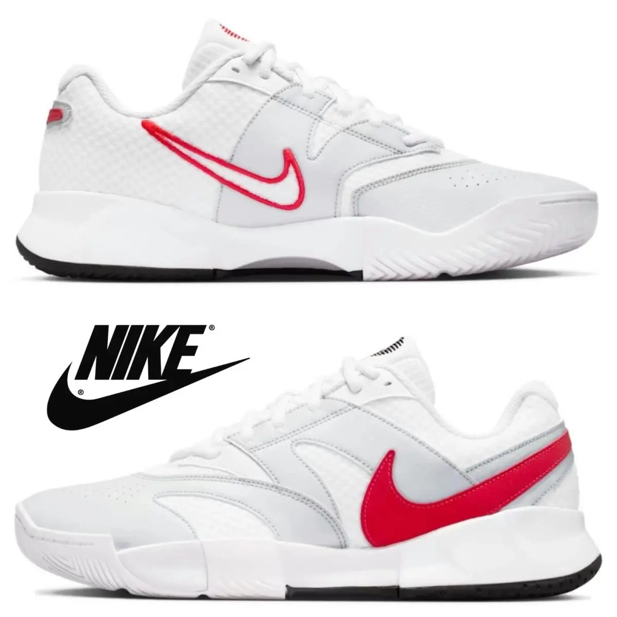 Nike shoes - Nike Court Lite - Court Lite - White, Manufacturer: White/Pure Platinum/Light Crimson 26