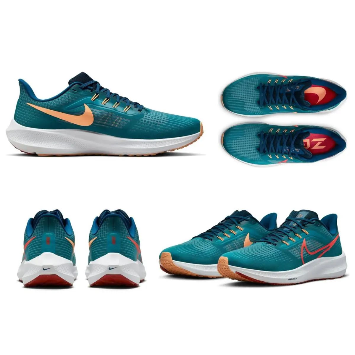 Nike Men`s Air Zoom Pegasus 39 Bright Spruce -valerian Blue Running Shoes