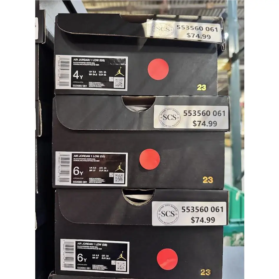 Nike shoes - Youth Air Jordan 1 Low Black Starfish GS 553560-061 11