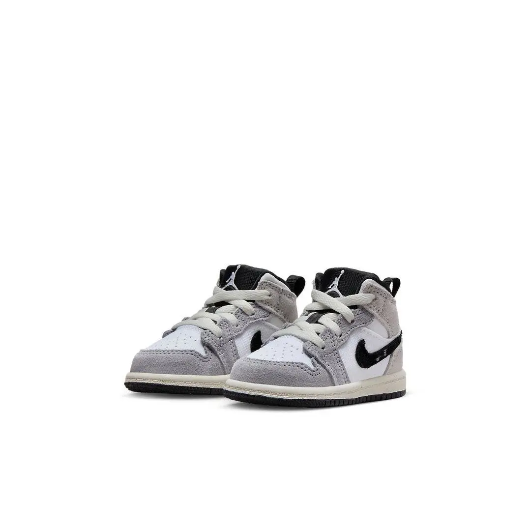 Nike Air Jordan 1 Mid SE FD9089-002 Sneaker Toddlers 8 Gray Casual Shoes HTAT135 - Gray