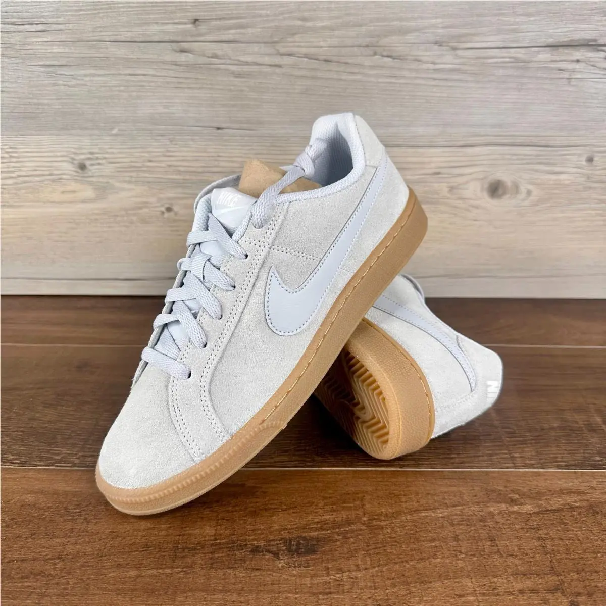 Nike Court Royale Suede Womens Size 8 Pure Platinum Gum Light 916795 001