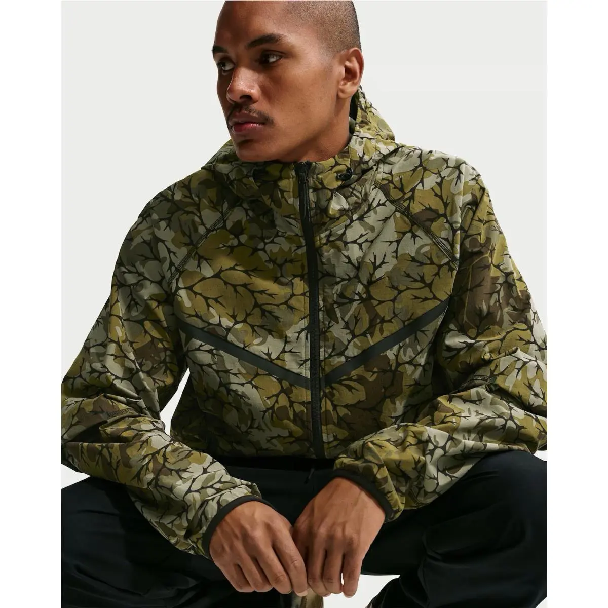 Nike clothing - Nike Tech Woven Windbreaker Jacket - HM7151-223 - Medium Olive (UPC: 197600965454) 1