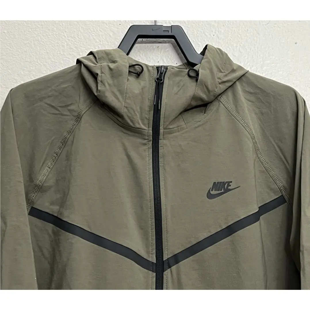 Nike clothing - Nike Tech Woven Windbreaker Jacket - HM7151-223 - Medium Olive (UPC: 197600965454) 0