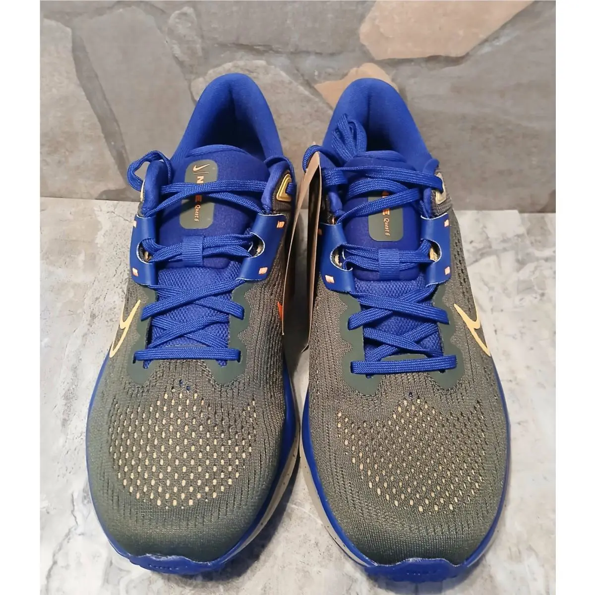 Nike shoes - Nike Quest 6 - Quest - HQ3223-325 - Olive Green/Blue (UPC: 197601915496) 3