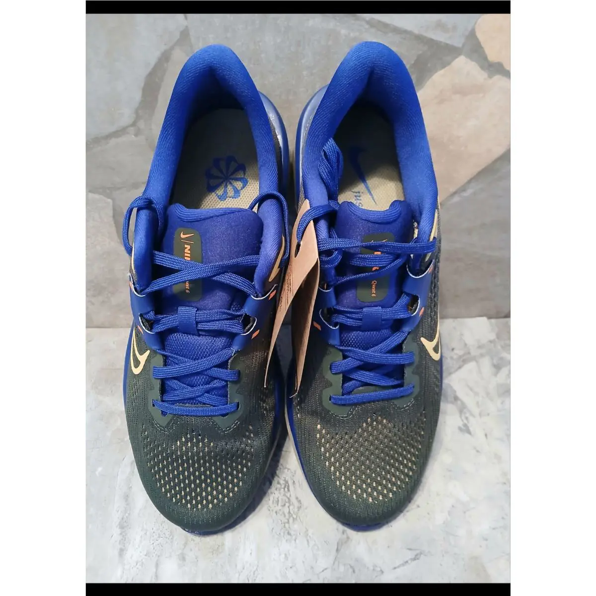 Nike shoes - Nike Quest 6 - Quest - HQ3223-325 - Olive Green/Blue (UPC: 197601915496) 4