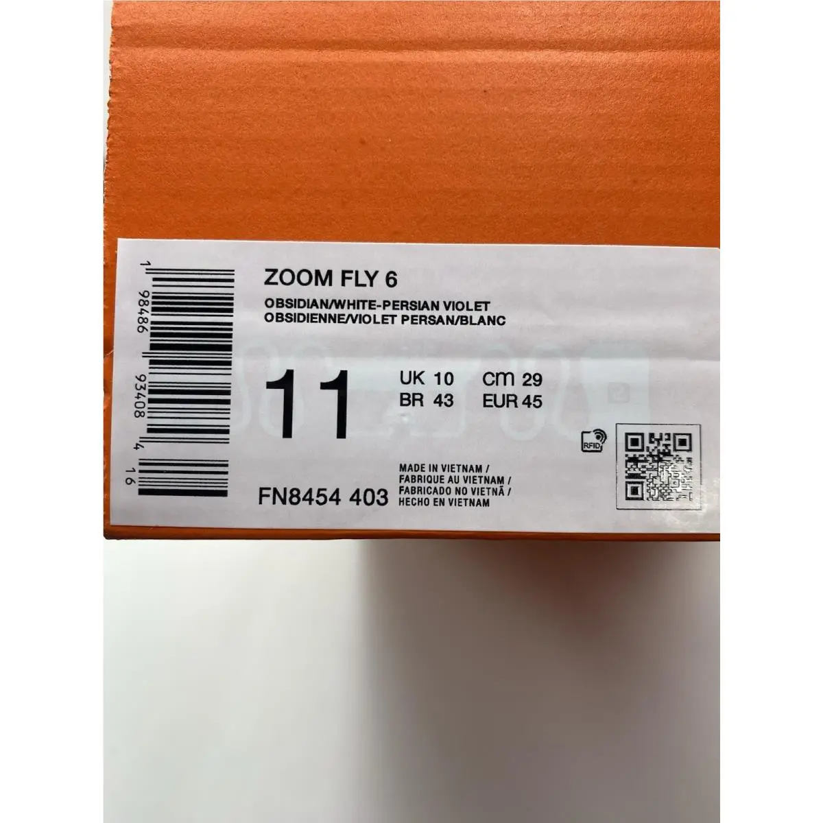Nike shoes - Nike Zoom Fly - Zoom Fly - FN8454 403 - Obsidian/White-Persian Violet (UPC: 198486934084) 8