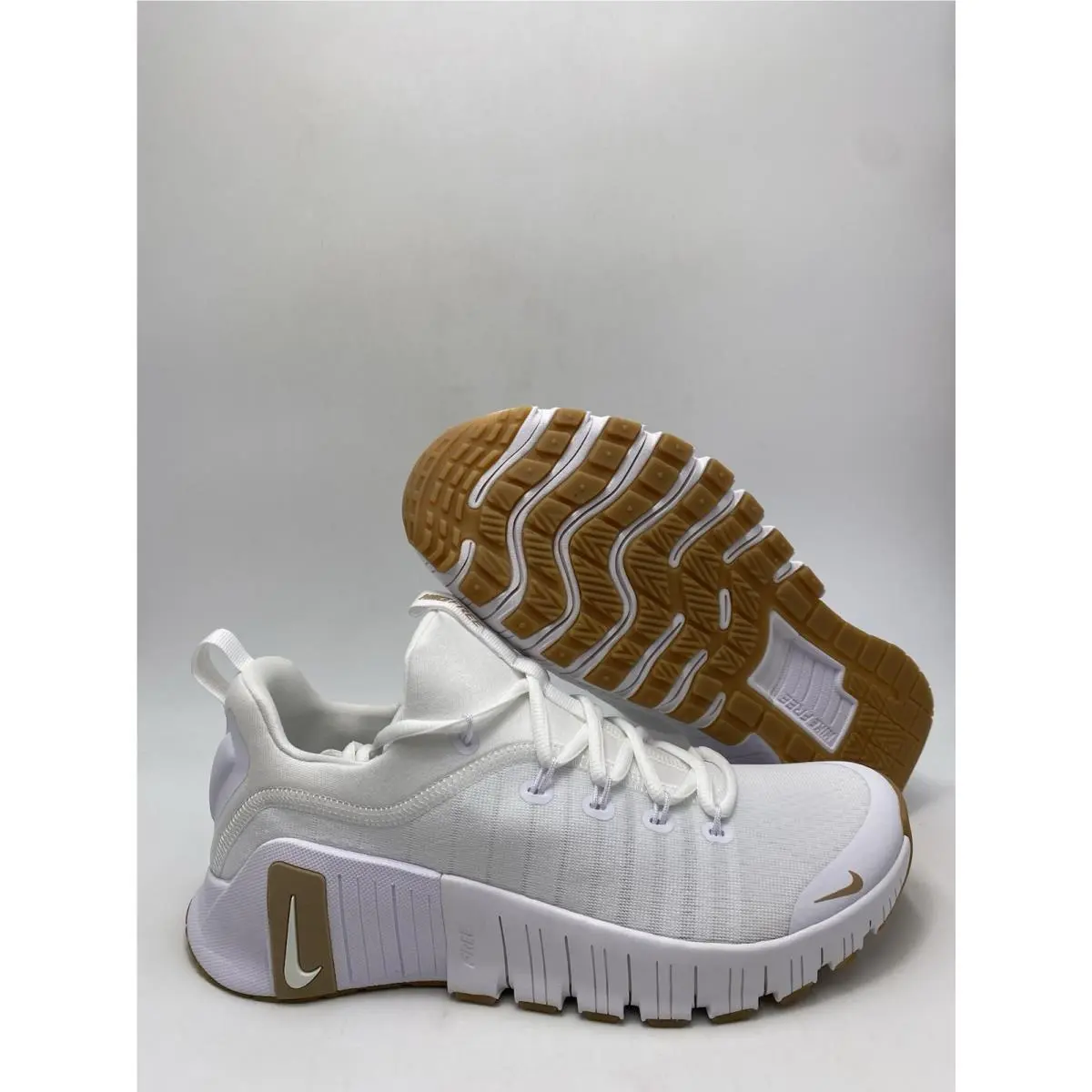 Nike Free Metcon 6 White Hemp Gum Light Brown FJ7127 105 Men`s Size 8.5