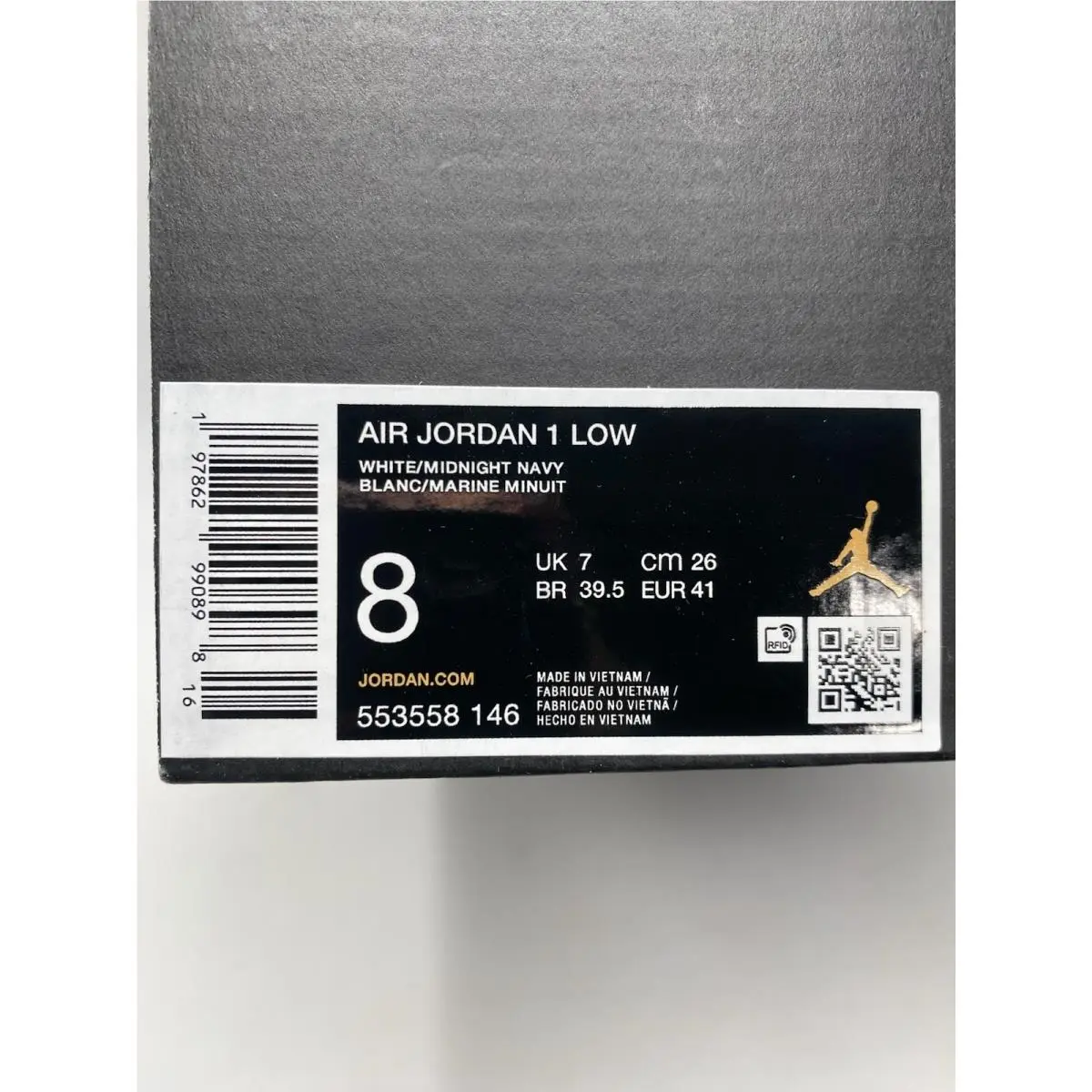Nike shoes - Nike Air Jordan 1 - Air - 553558 146 - White/Midnight Navy (UPC: 197862990898) 6