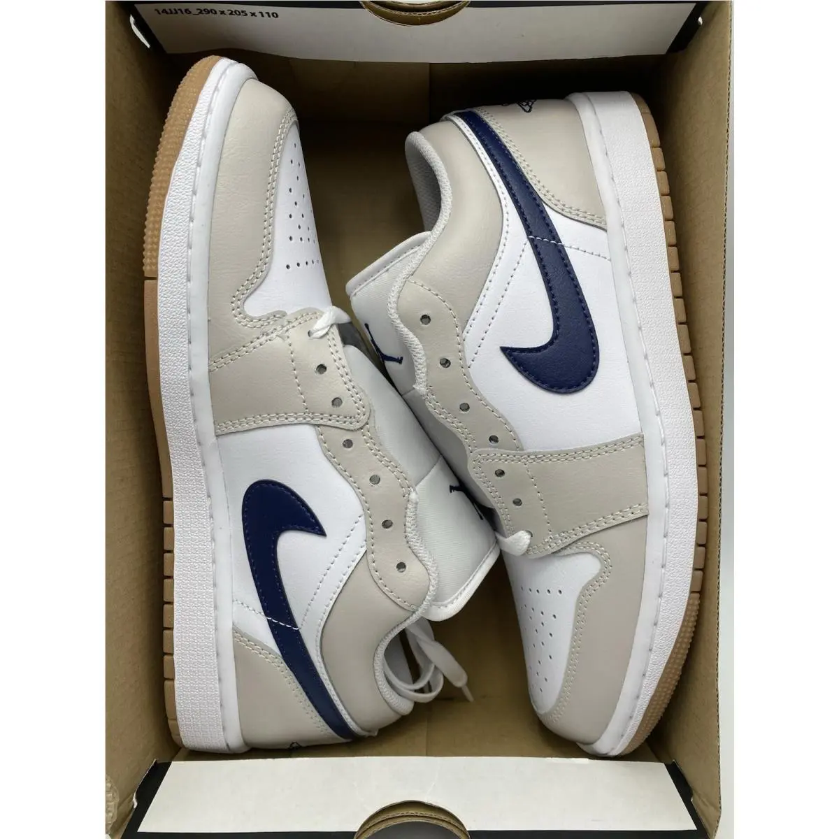 Nike shoes - Nike Air Jordan 1 - Air - 553558 146 - White/Midnight Navy (UPC: 197862990898) 5