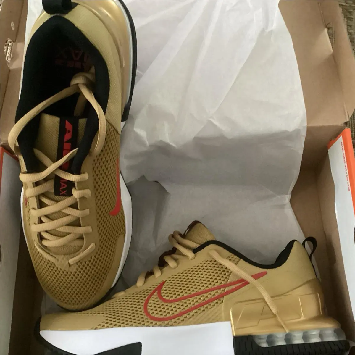 Nike shoes - Nike Air Max Alpha Trainer 6 - FQ1833-700 - Flat Gold/Metallic Gold/Black/University Red 8