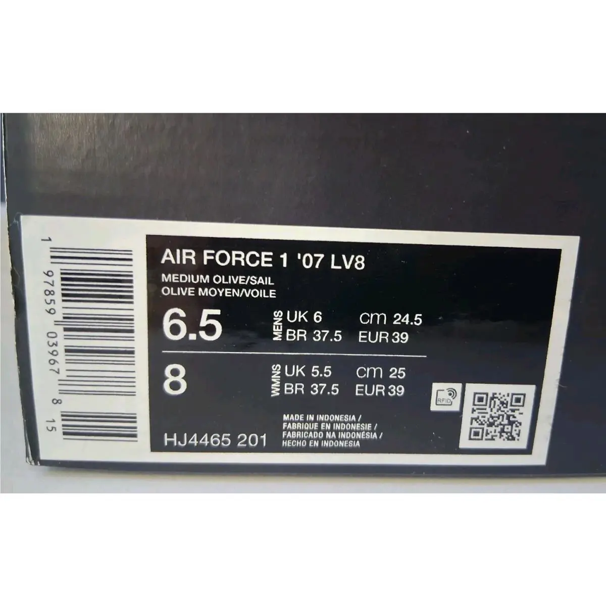 Nike shoes - Nike Air Force 1 `07 LV8 - HJ4465 201 - Medium olive/Sail 7