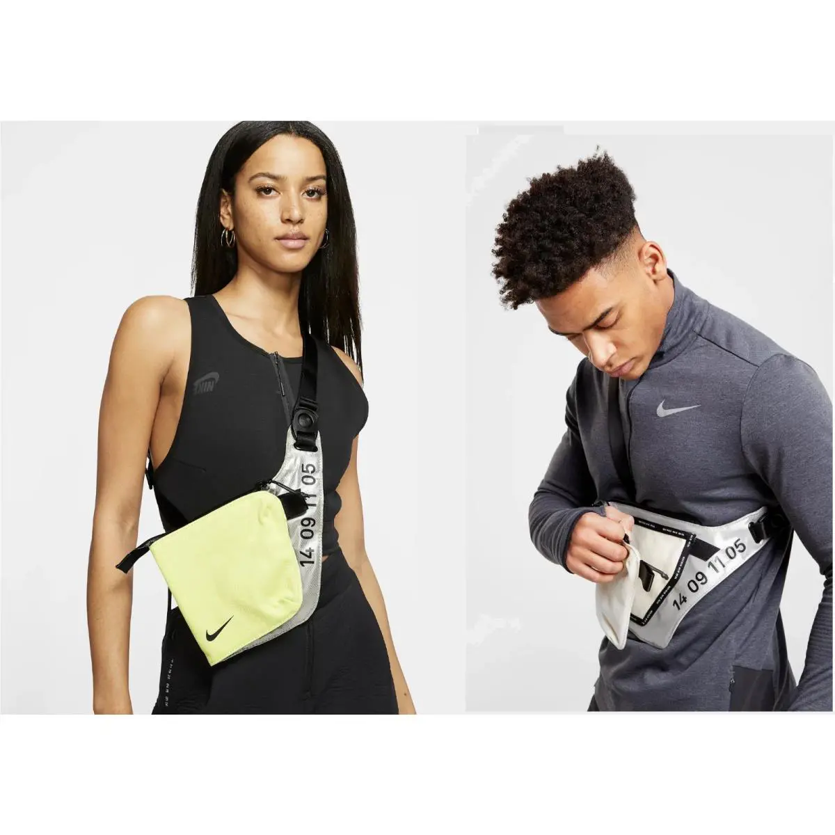 Unisex Nike X Tech 3 L Crossbody Bag Color Flamingo/black/gray BA5918