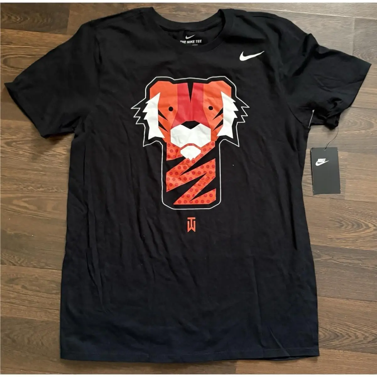 2019 Nike Tiger Woods TW Frank T-shirt Mens Large M Black Masters Golf