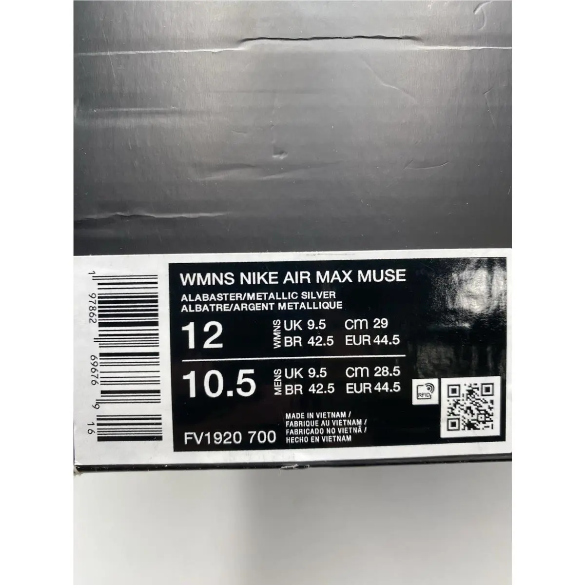 Nike shoes - Nike Air Max Muse - Air Max Muse - FV1920 700 - Alabaster/Metallic Silver (UPC: 197862655070) 6