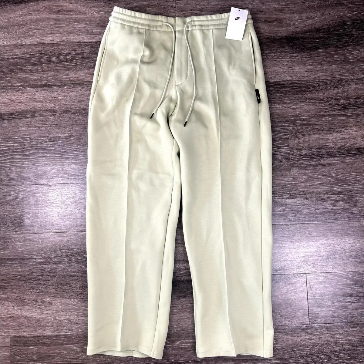 Nike Tech Fleece Open Hem Pants Sweatpants Men`s Size Large FZ7583-371 Green