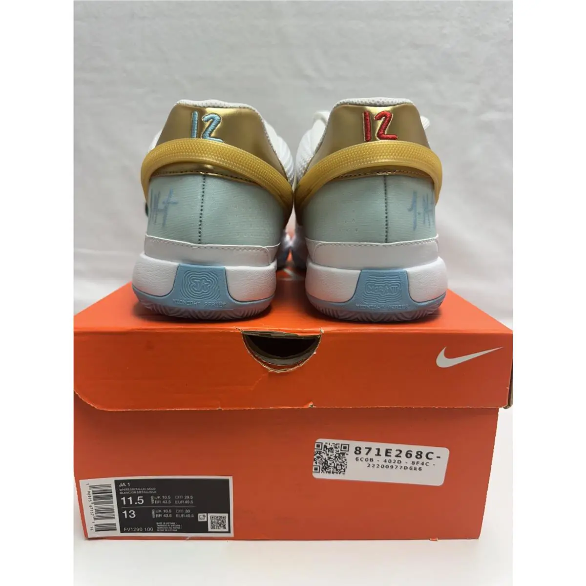 Nike shoes - Nike Ja 1 - FV1290-100 - White, Manufacturer: White/Game Royal/Pure Platinum 10