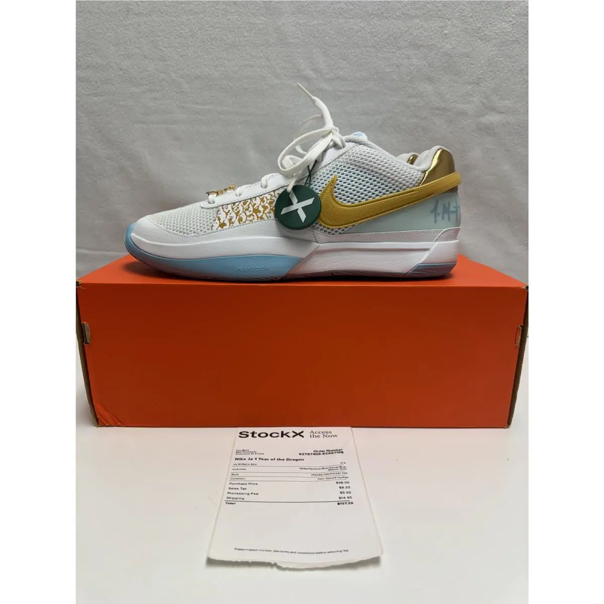 Nike shoes - Nike Ja 1 - FV1290-100 - White, Manufacturer: White/Game Royal/Pure Platinum 2
