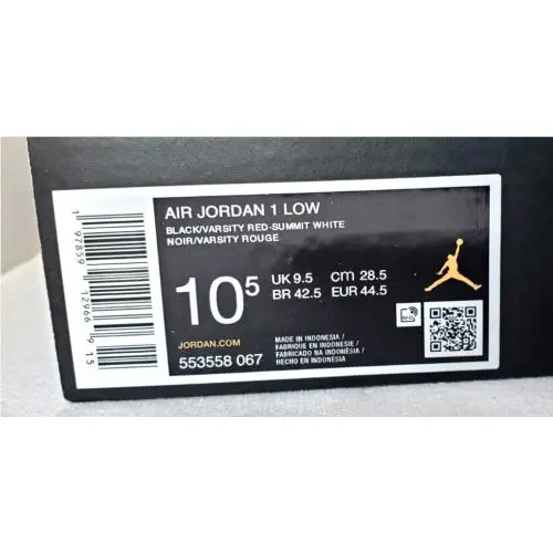 Nike shoes - Air Jordan 1 Low - Air Low - Black, Varsity Red, Summit White 0